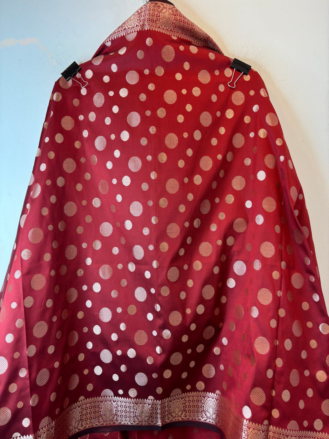 Saira – Rust Banarasi Silk Zari Woven Ensemble DBPVX03