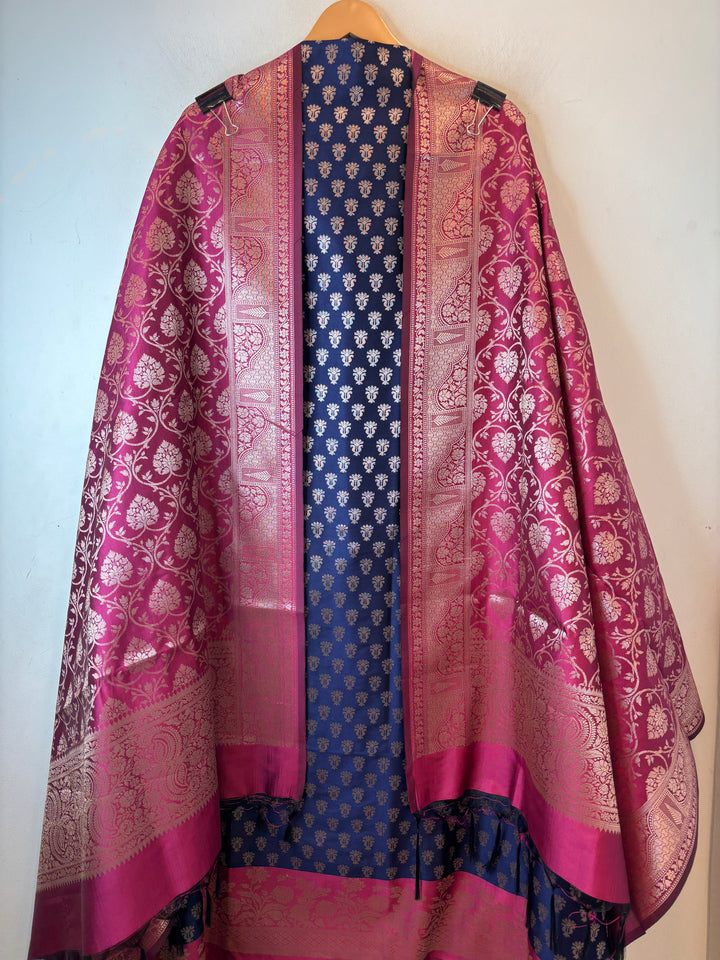 Zoya – Banarasi Silk Woven Jaal Ensemble DBPJK104