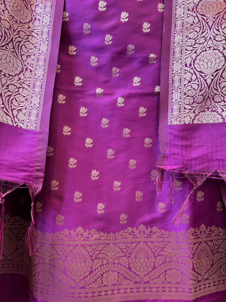 Ishita – Banarasi Silk Woven Booties &amp; Jaal Suit DBPTG06