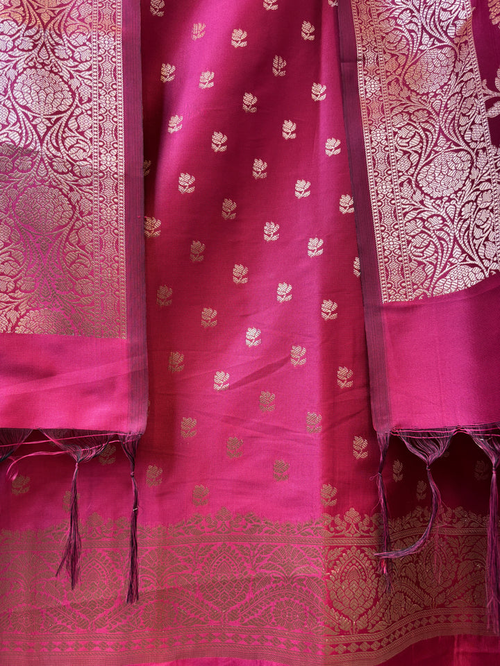 Ishita – Banarasi Silk Woven Booties &amp; Jaal Suit DBPTG03