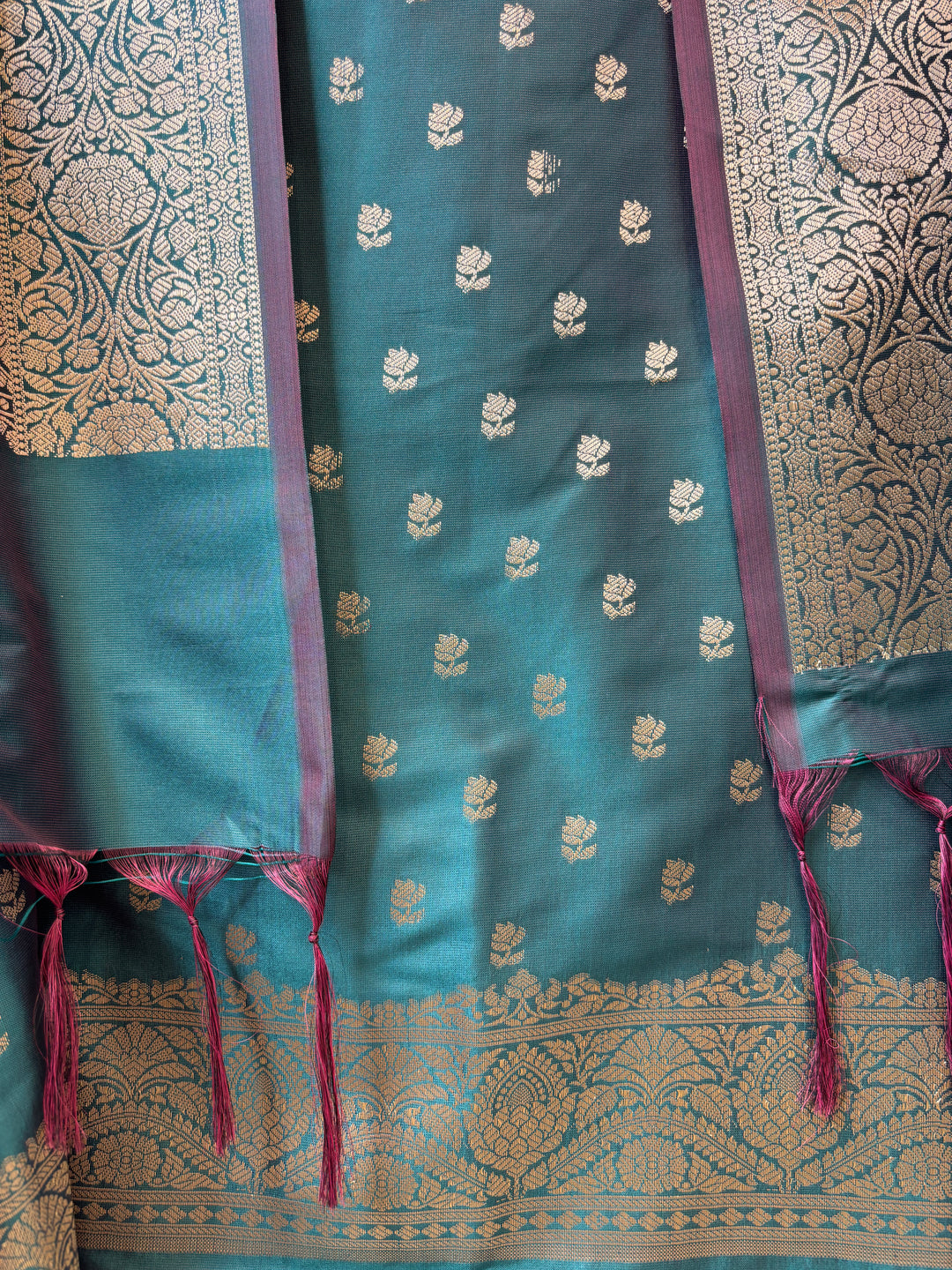 Ishita – Banarasi Silk Woven Booties &amp; Jaal Suit DBPTG05