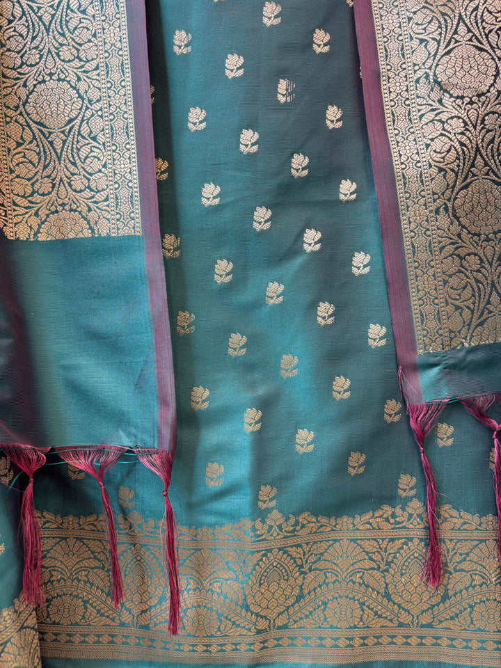 Ishita – Banarasi Silk Woven Booties &amp; Jaal Suit DBPTG05