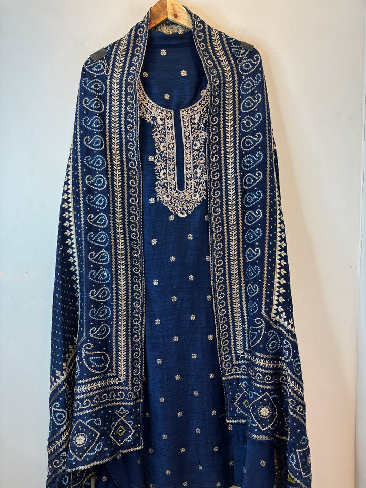 Raw Silk Cut Dana Dabka Handwork Ensemble DBPBK04