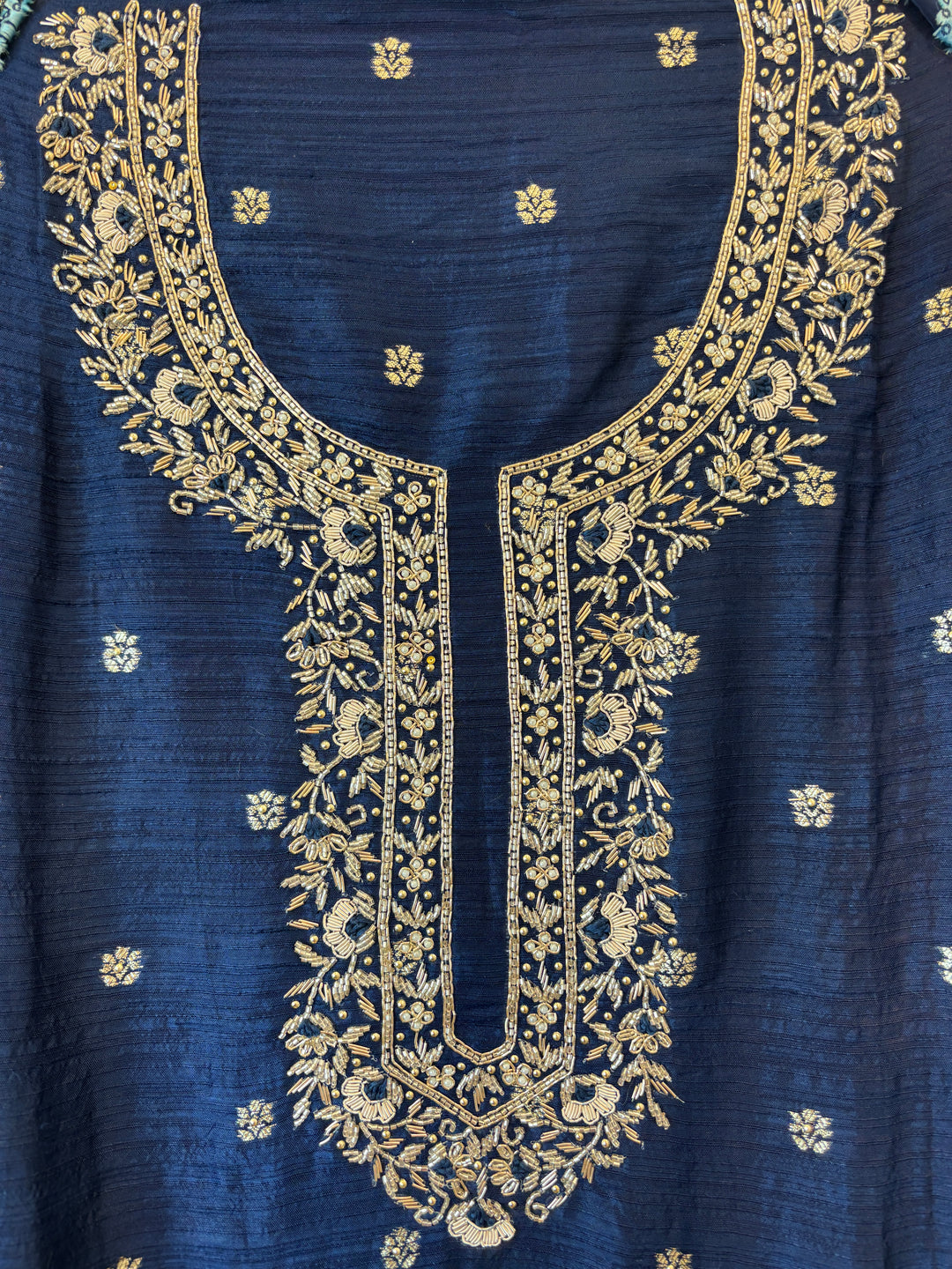 Raw Silk Cut Dana Dabka Handwork Ensemble DBPBK04