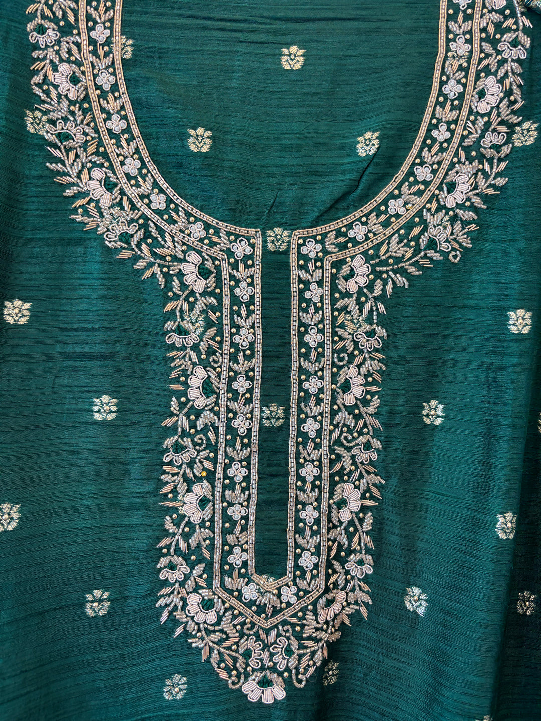 Raw Silk Cut Dana Dabka Handwork Ensemble DBPBK03