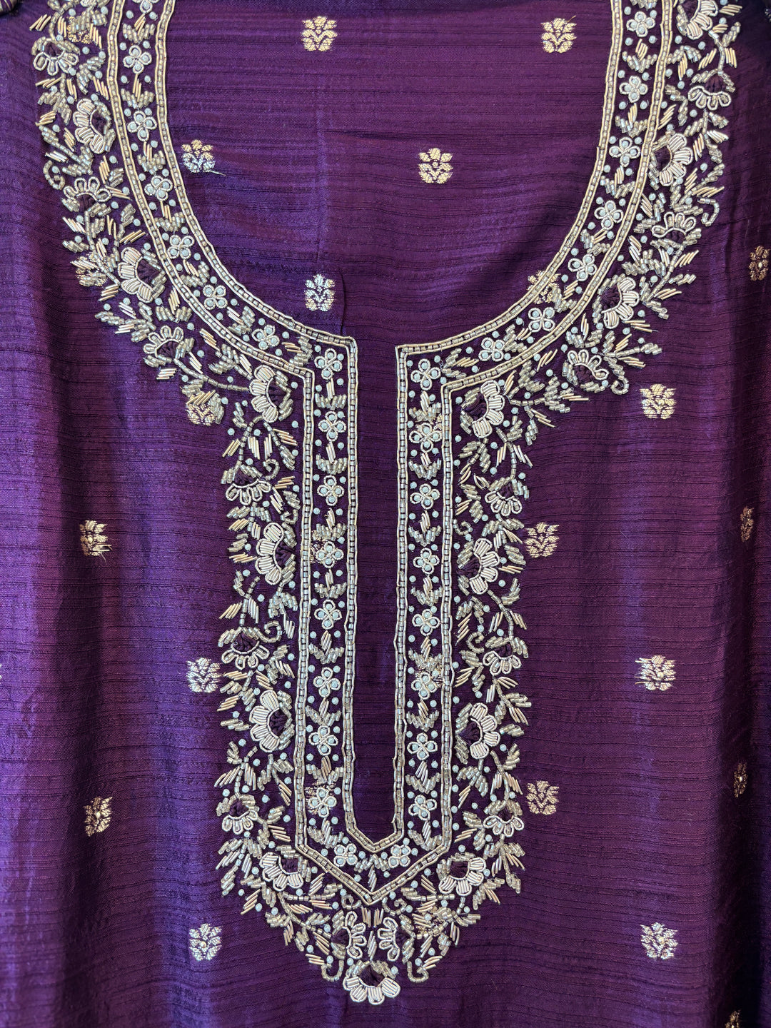 Raw Silk Cut Dana Dabka Handwork Ensemble DBPBK02