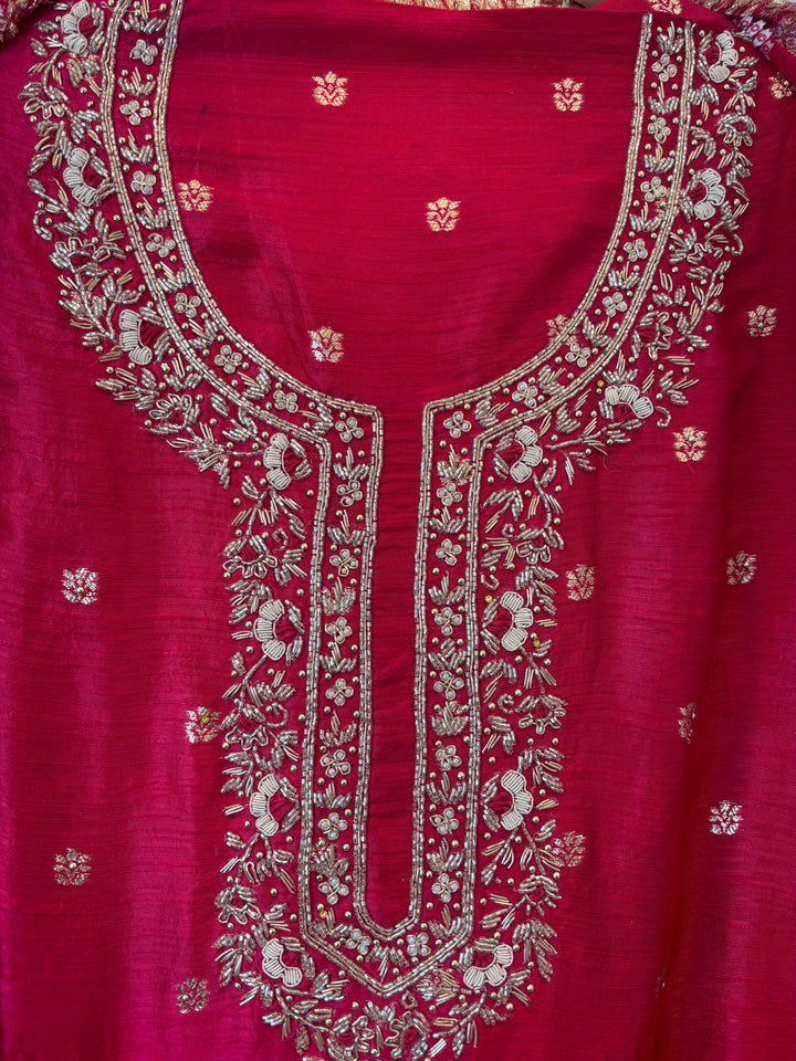 Raw Silk Cut Dana Dabka Handwork Ensemble DBPBK01