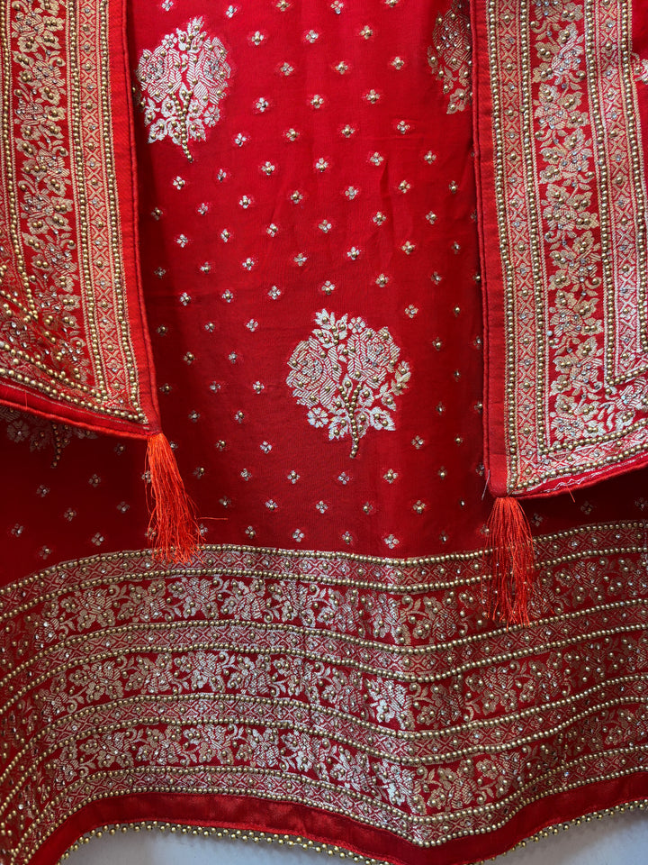 Khadi Georgette Banarasi Weaved Ensemble DBPKM202