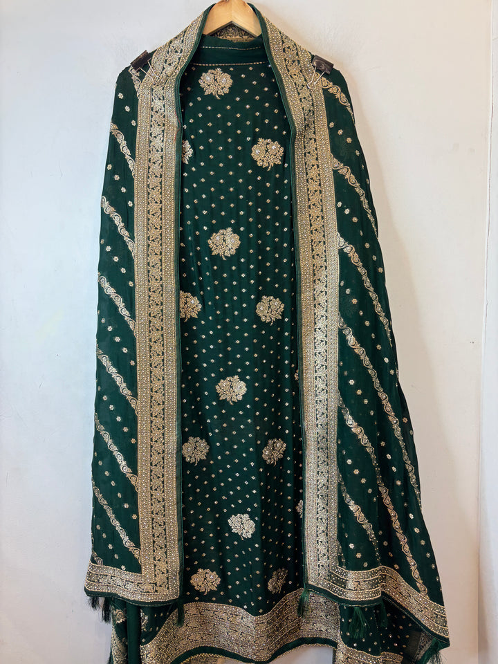 Khadi Georgette Banarasi Weaved Ensemble DBPKM204