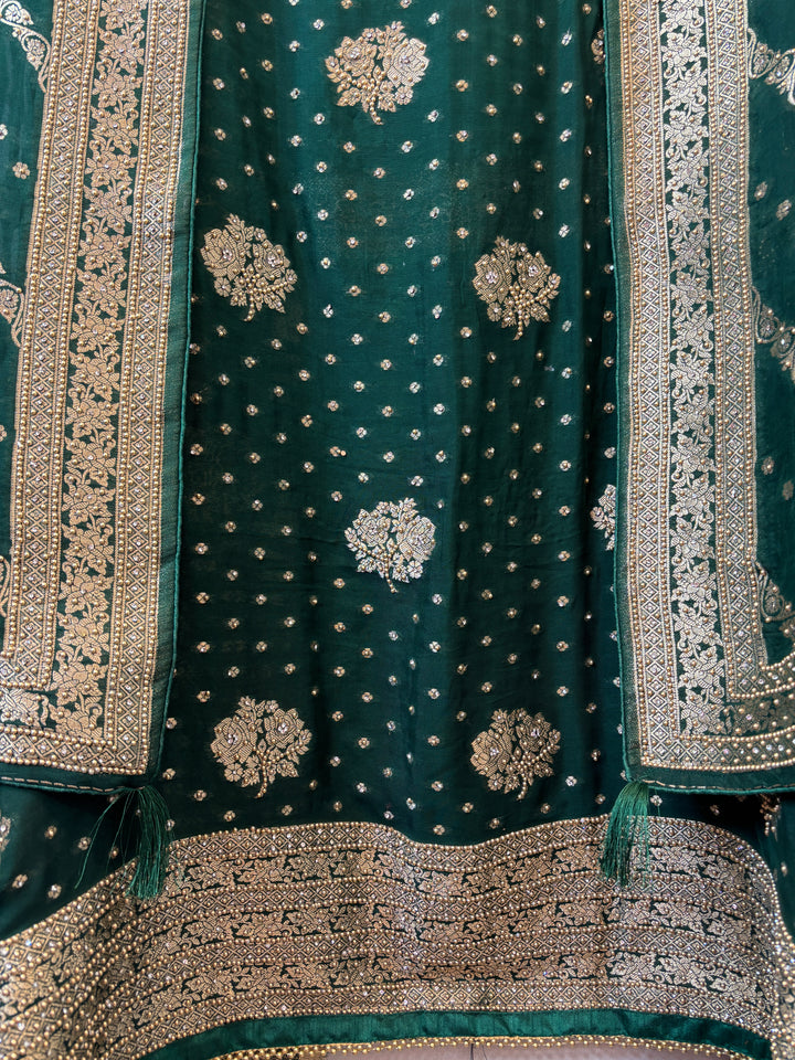 Khadi Georgette Banarasi Weaved Ensemble DBPKM204