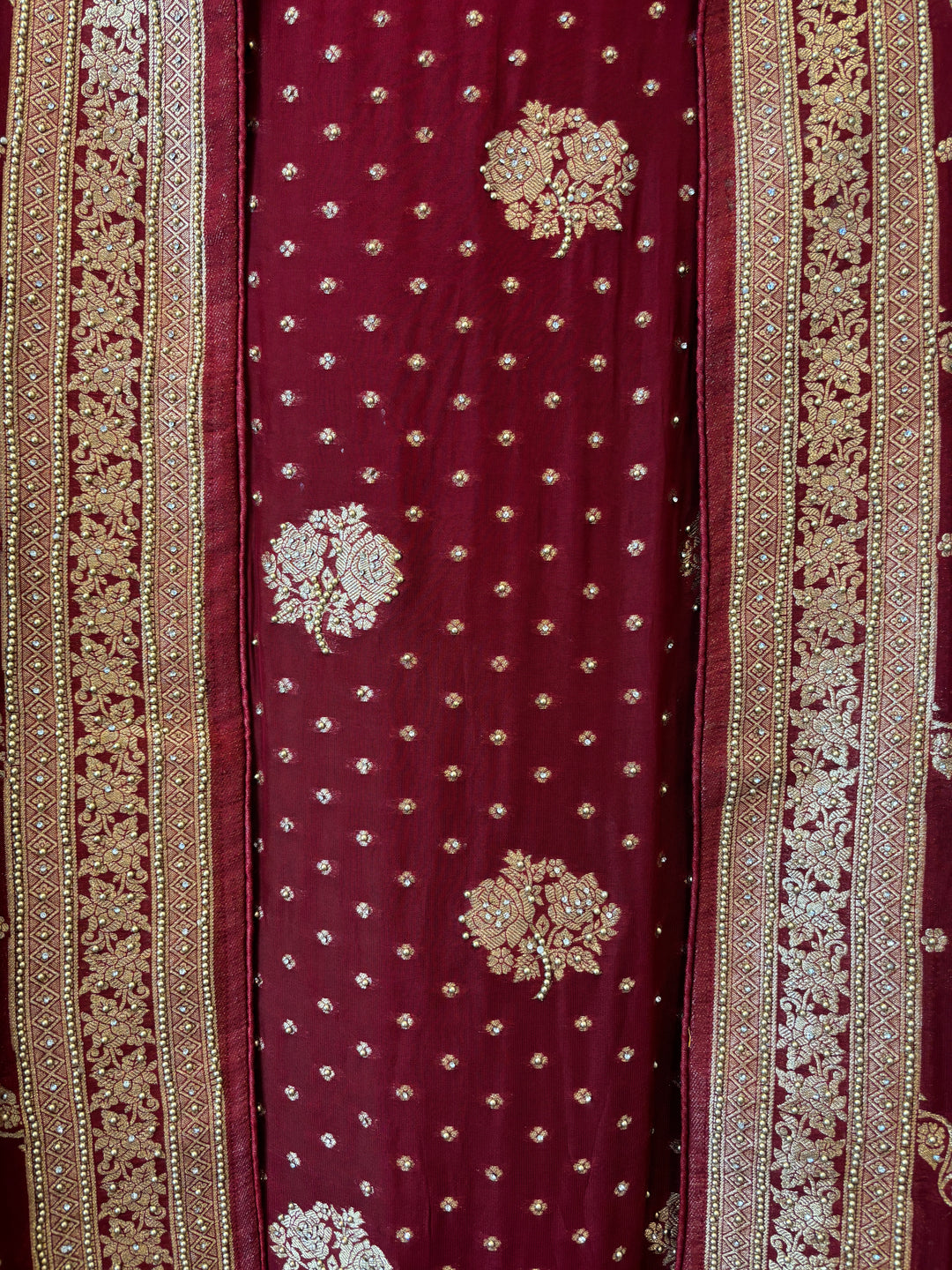 Khadi Georgette Banarasi Weaved Ensemble DBPKM203