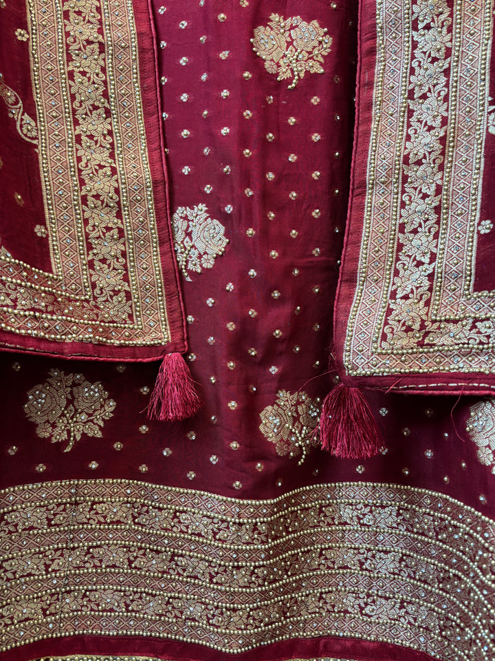 Khadi Georgette Banarasi Weaved Ensemble DBPKM203
