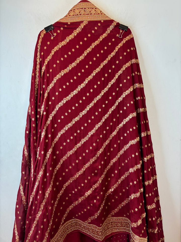 Khadi Georgette Banarasi Weaved Ensemble DBPKM203
