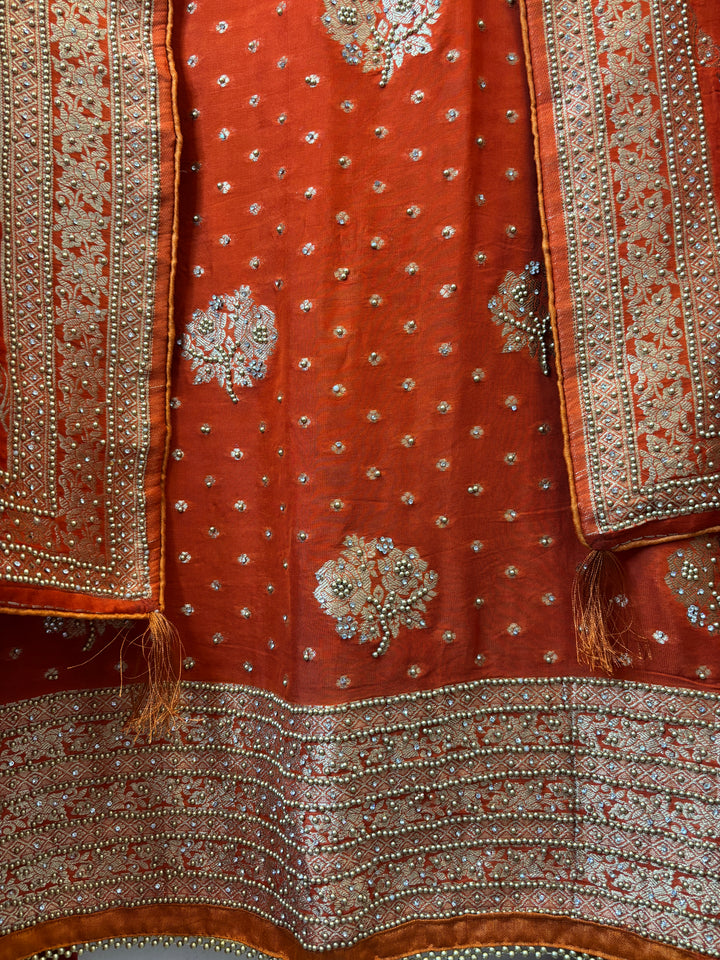 Khadi Georgette Banarasi Weaved Ensemble DBPKM201