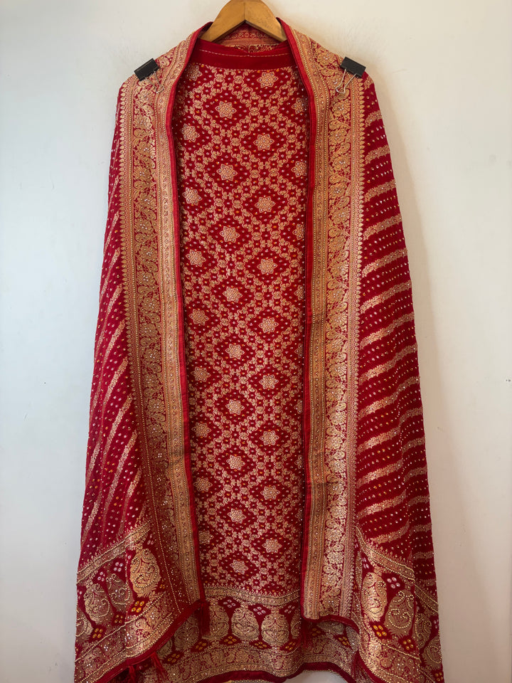 Khadi Georgette Banarasi Weaved Ensemble DBPGB03