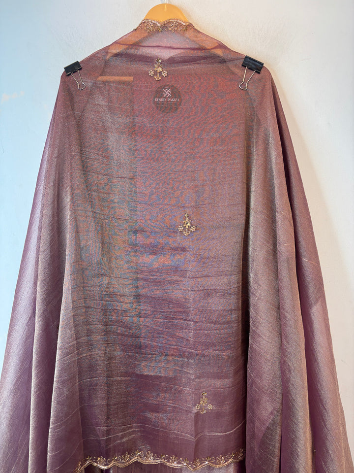 Ruhani – Crush Tissue Cutdana Dabka Pearl Ensemble DBPTN02