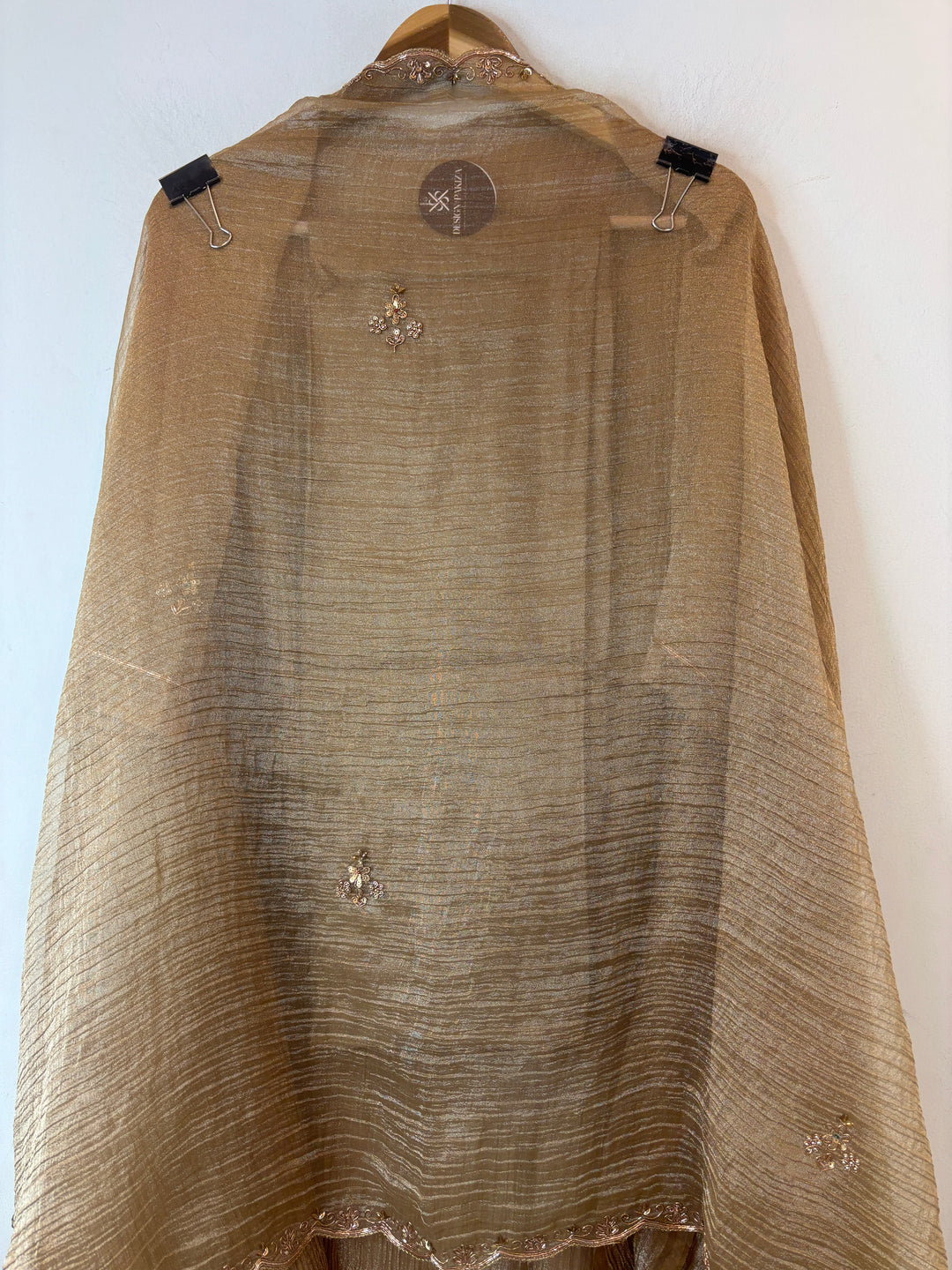 Ruhani – Crush Tissue Cutdana Dabka Pearl Ensemble DBPTN01