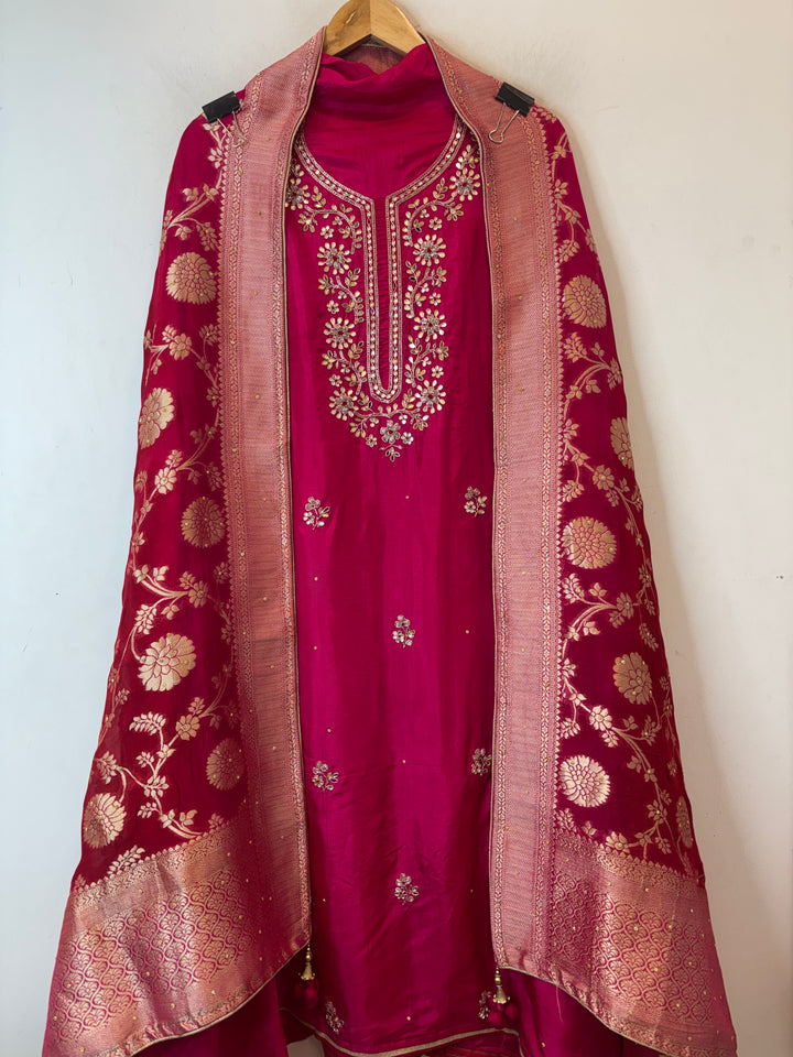 Aaliya – Silk Ombre Mirror Cutdana Ensemble DBPJK103