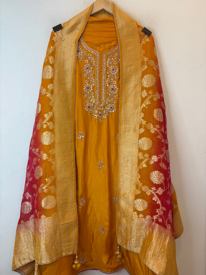 Aaliya – Silk Ombre Mirror Cutdana Ensemble DBPJK101