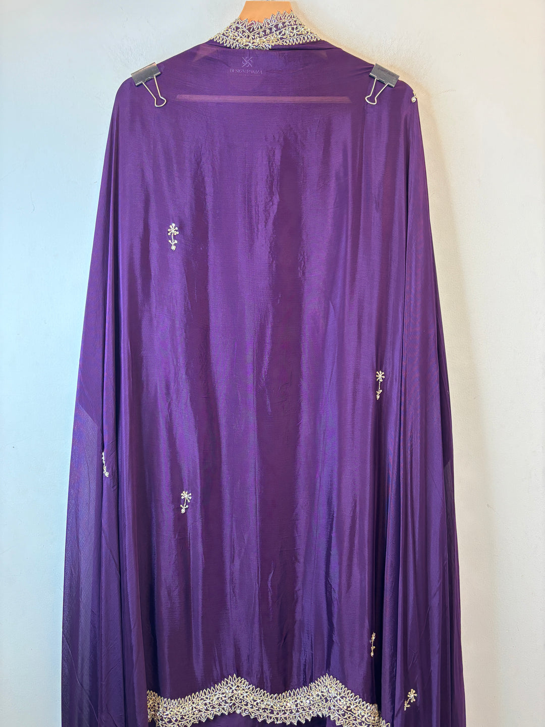 Ameera – Purple Pure Crepe Cutdana Pearl Ensemble