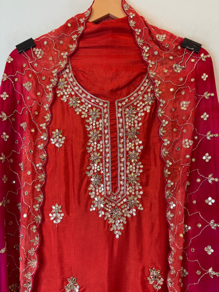 Mahira – Silk Cutdana Dabka Mirror Ensemble DBPBB01