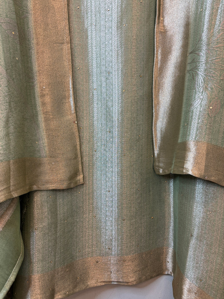 Aarohi – Tissue Brocade Cutdana Pearl Ensemble DBPKV02