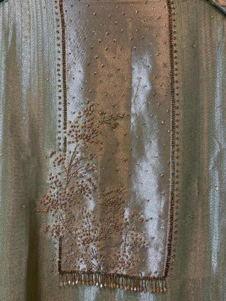 Aarohi – Tissue Brocade Cutdana Pearl Ensemble DBPKV02