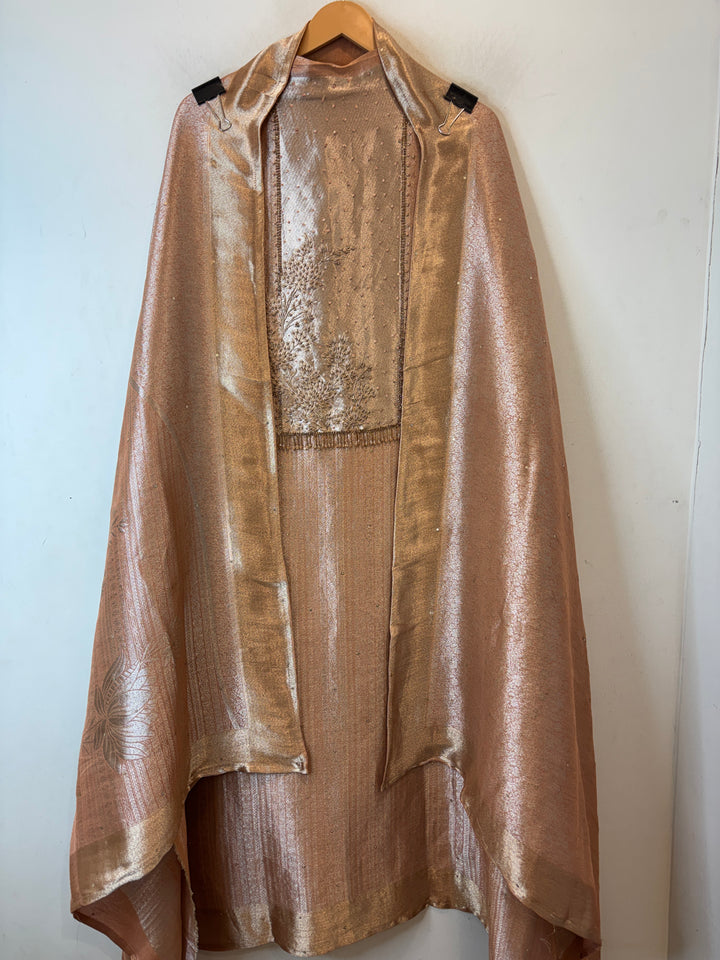 Aarohi – Tissue Brocade Cutdana Pearl Ensemble DBPKV03