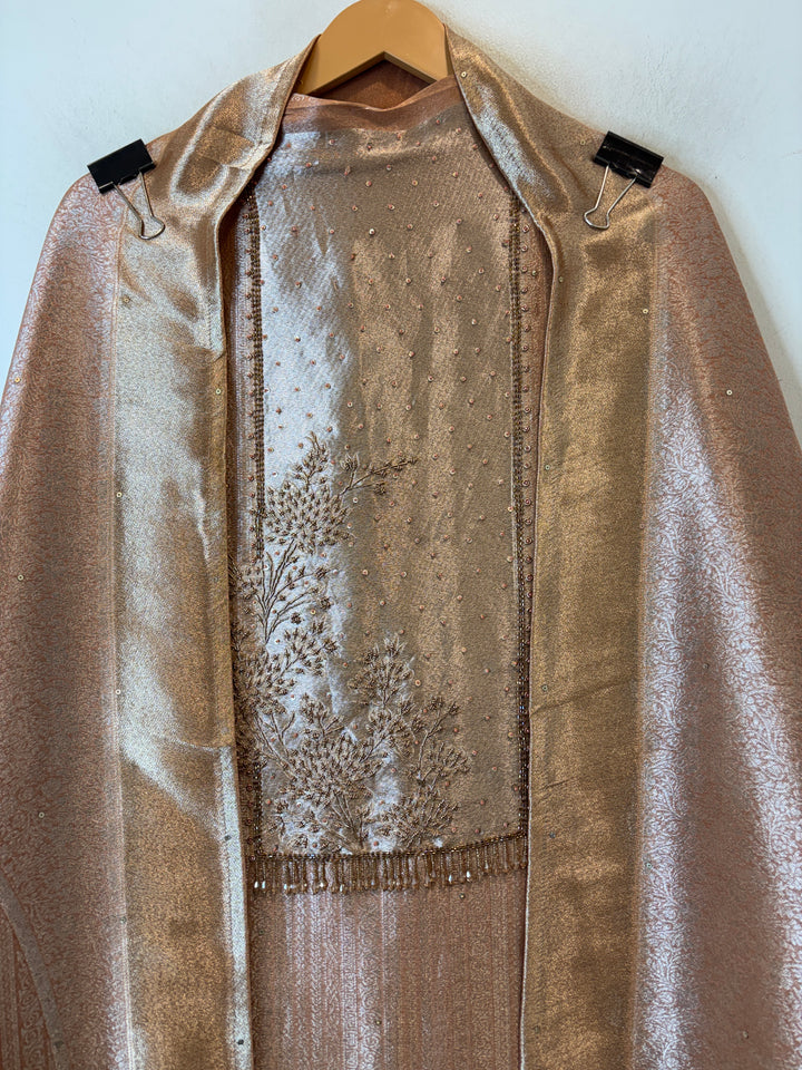 Aarohi – Tissue Brocade Cutdana Pearl Ensemble DBPKV03