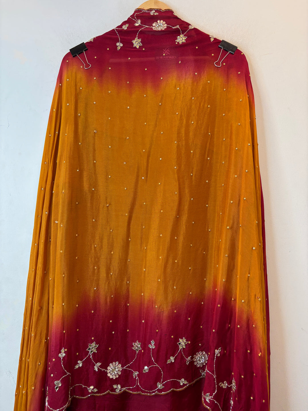Mahira – Red Silk Cutdana Dabka Mirror Ensemble