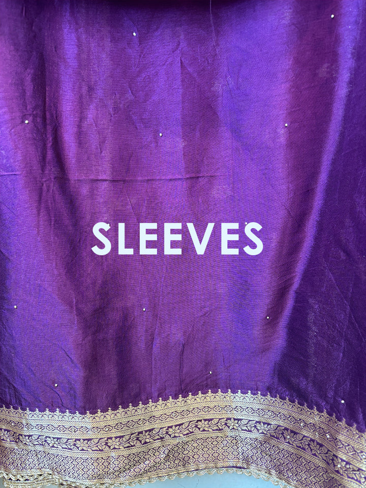 Mahira – Purple Silk Dabka Cutdana Anti-Gold Ensemble