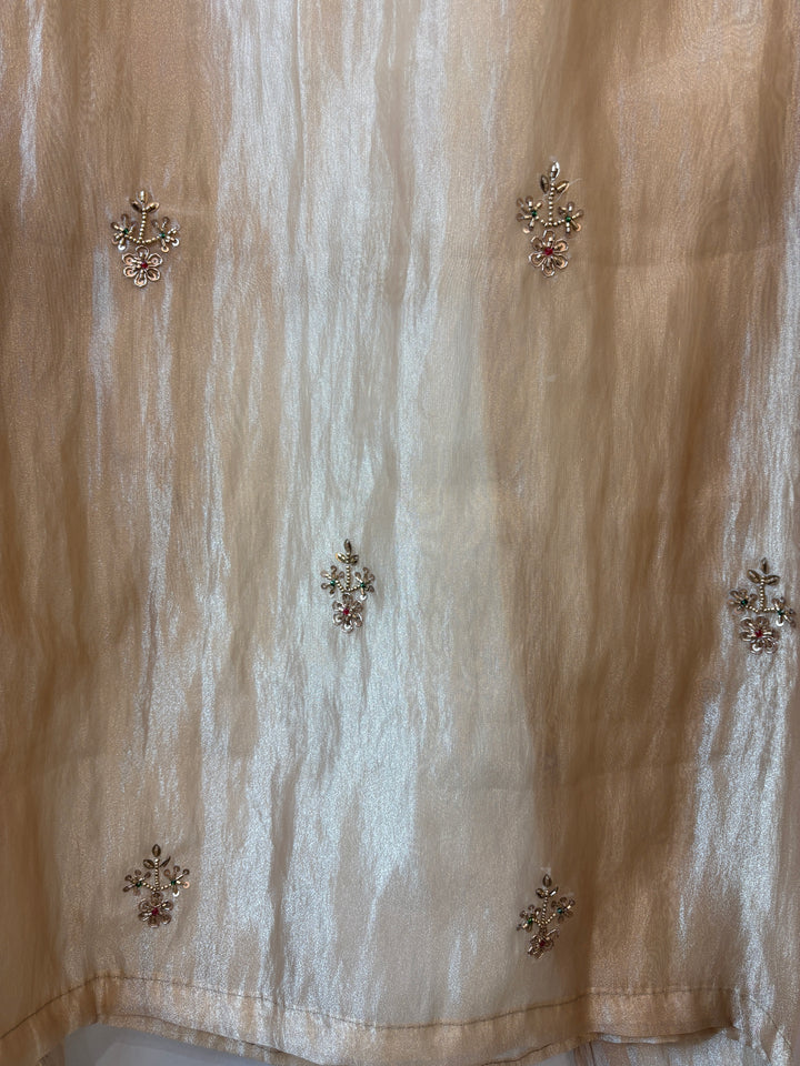 Amara – Gold Crush Tissue Anti-Gold Zardozi Ensemble