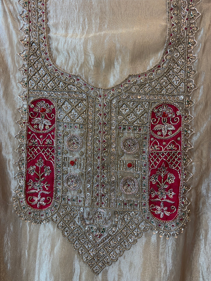 Amara – Gold Crush Tissue Anti-Gold Zardozi Ensemble