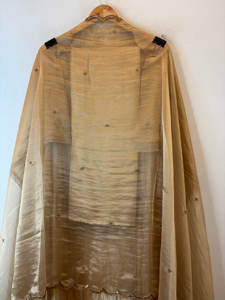 Amara – Gold Crush Tissue Anti-Gold Zardozi Ensemble