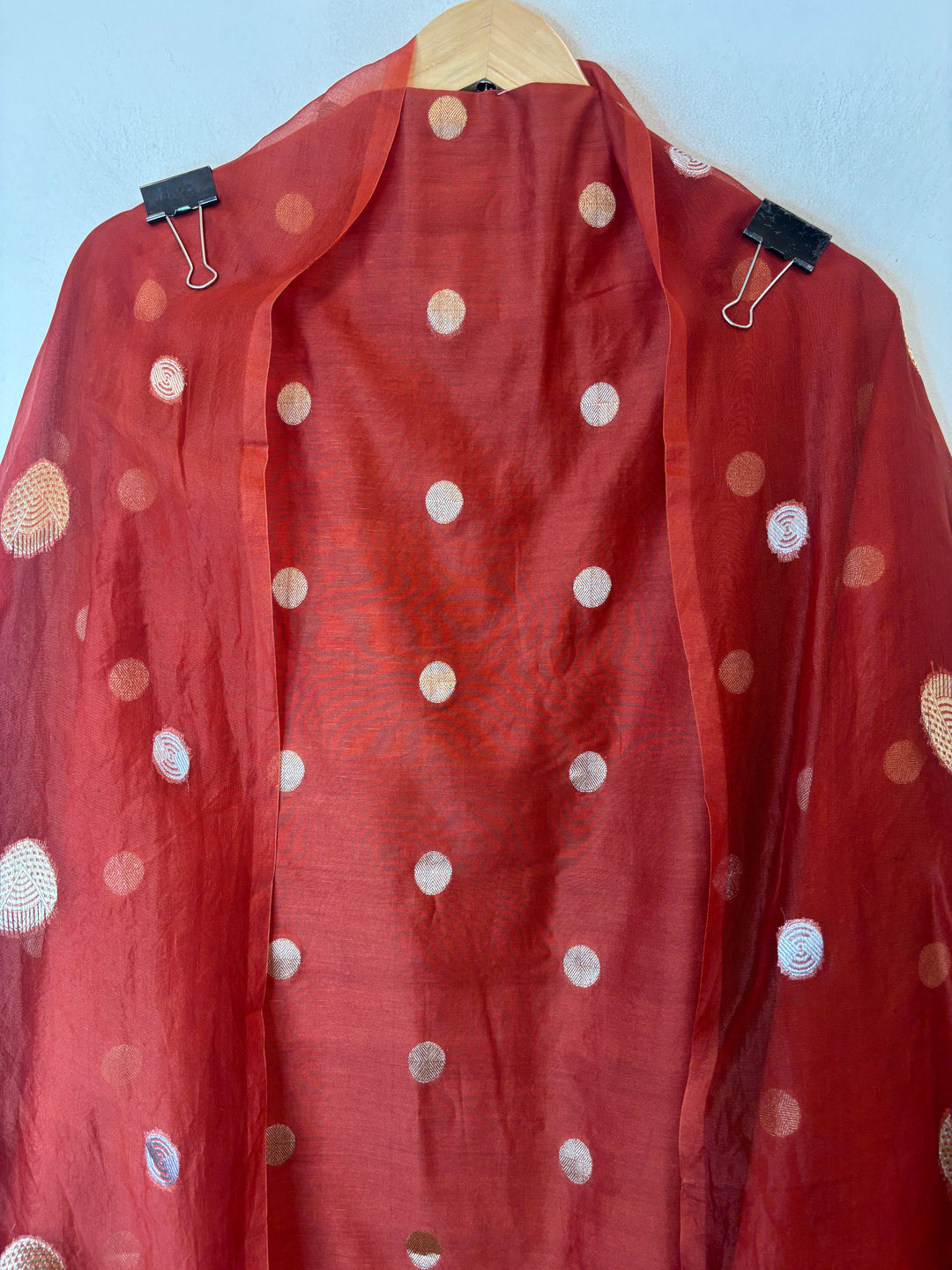 Ruhani – Orange Pure Silk Maheshwari Zari Woven Ensemble DBPRO02