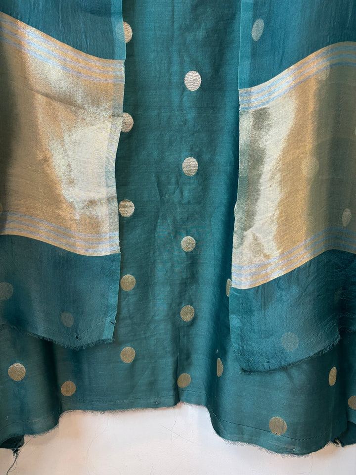 Ruhani – Green Pure Silk Maheshwari Zari Woven Ensemble DBPRO4