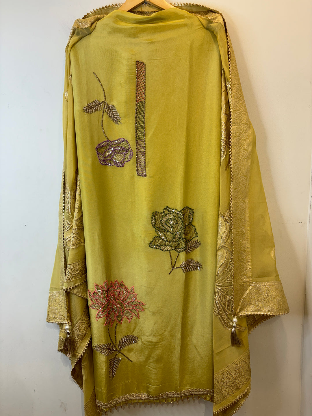Ziya – Tissue Shimmer Suit with Banarasi Organza Dupatta