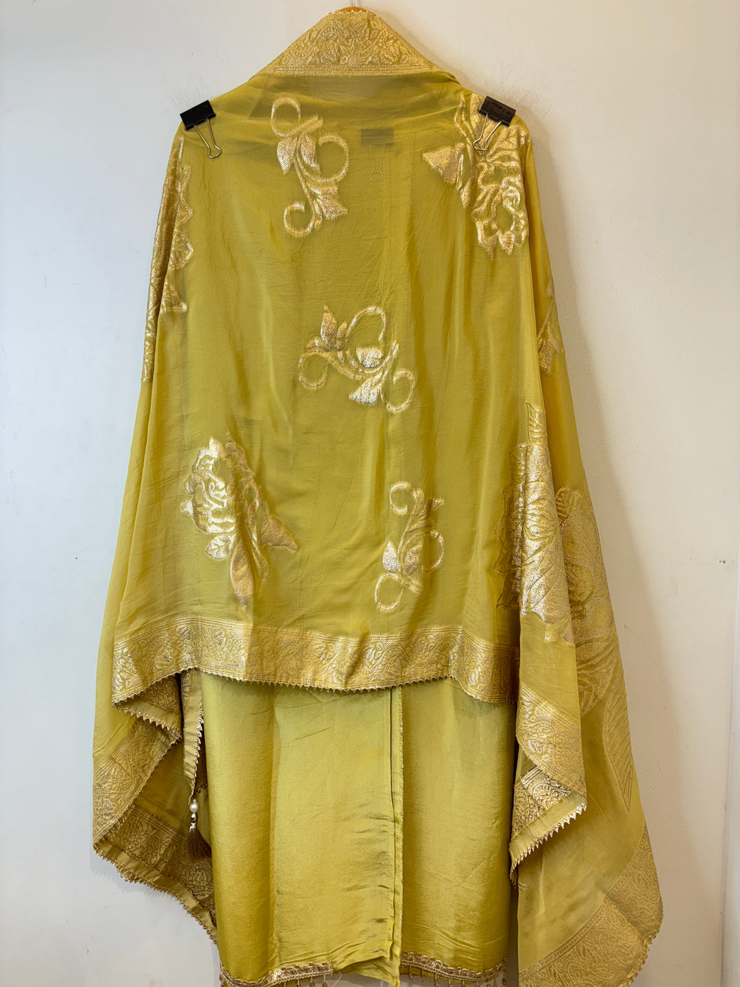 Ziya – Tissue Shimmer Suit with Banarasi Organza Dupatta
