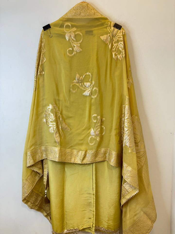 Ziya – Tissue Shimmer Suit with Banarasi Organza Dupatta