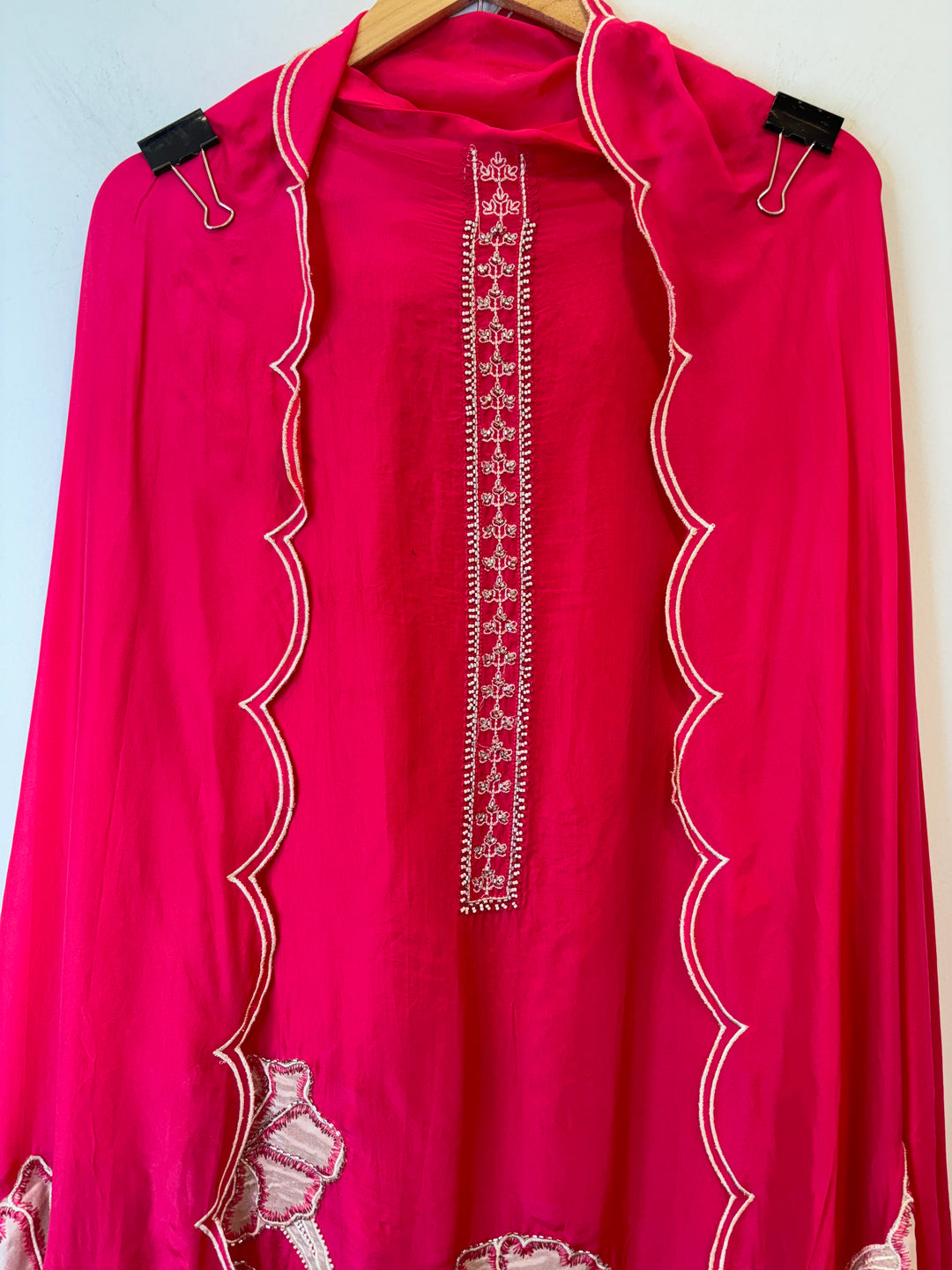Nyra – Applique Organza Crepe Suit
