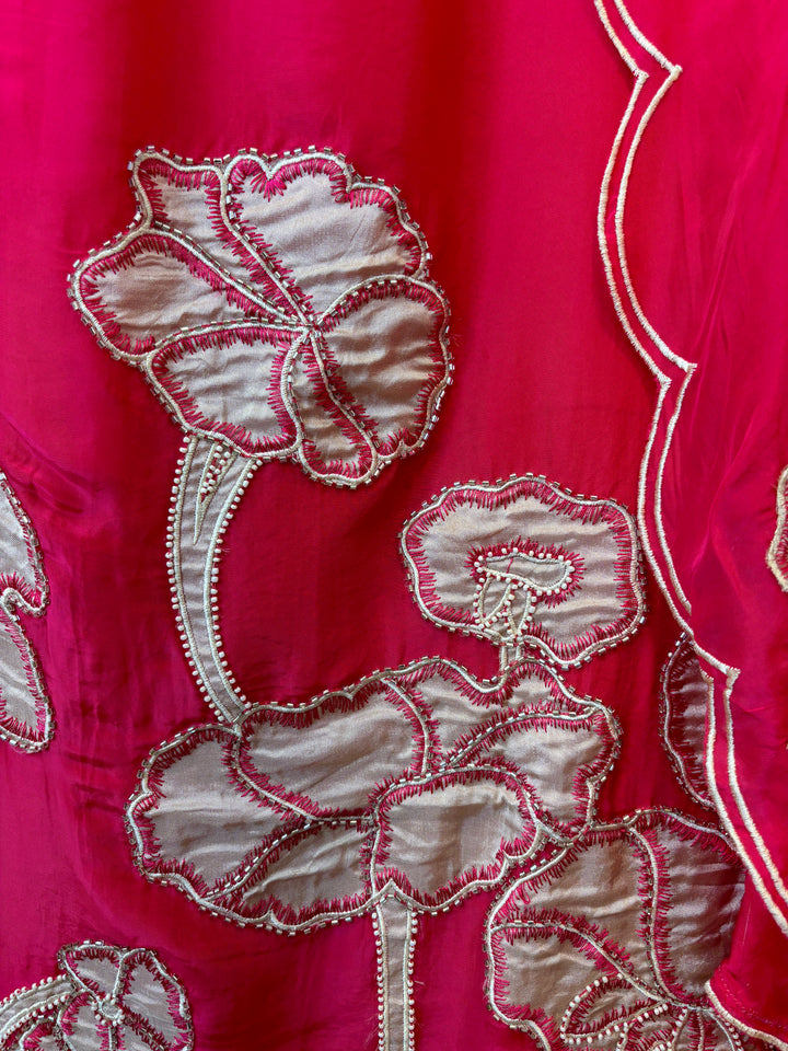 Nyra – Applique Organza Crepe Suit