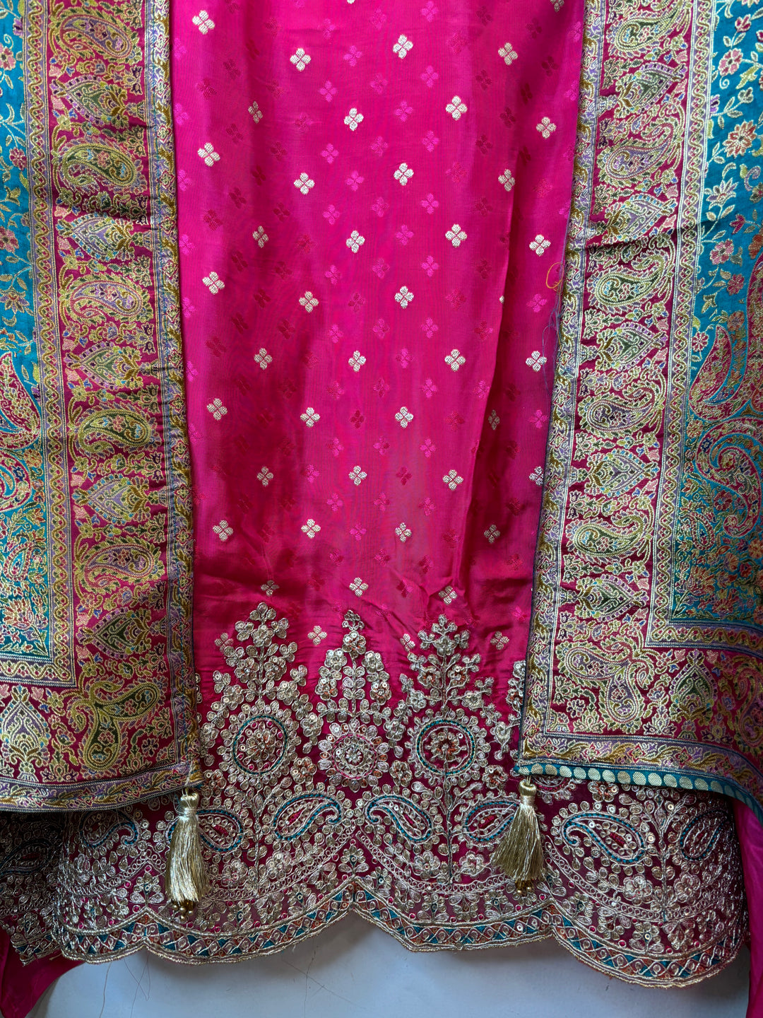 Zarisha – Pink Banarasi Woven Silk Embellished Ensemble