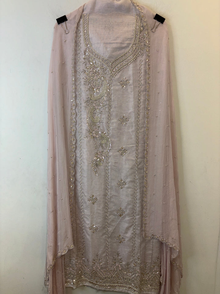 Reha – Pearl Handworked Tissue Linen Suit