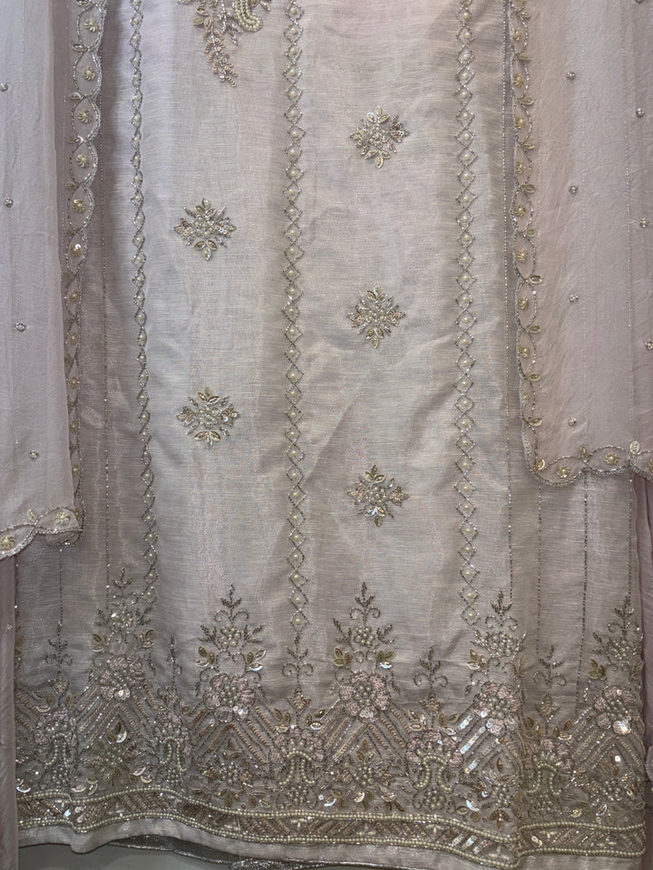Reha – Pearl Handworked Tissue Linen Suit