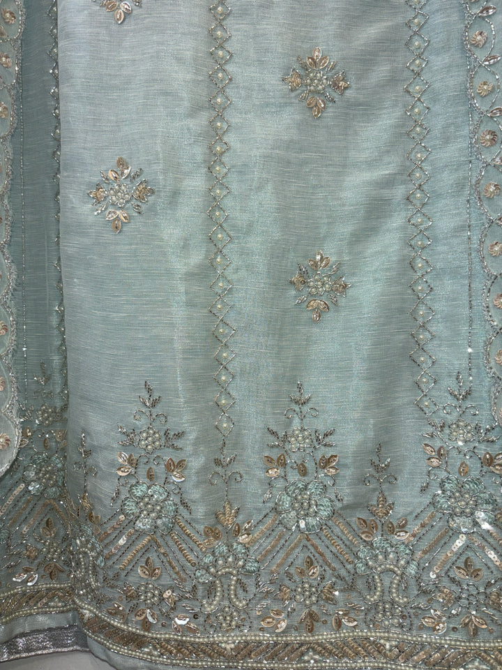 Reha – Pearl Handworked Tissue Linen Suit