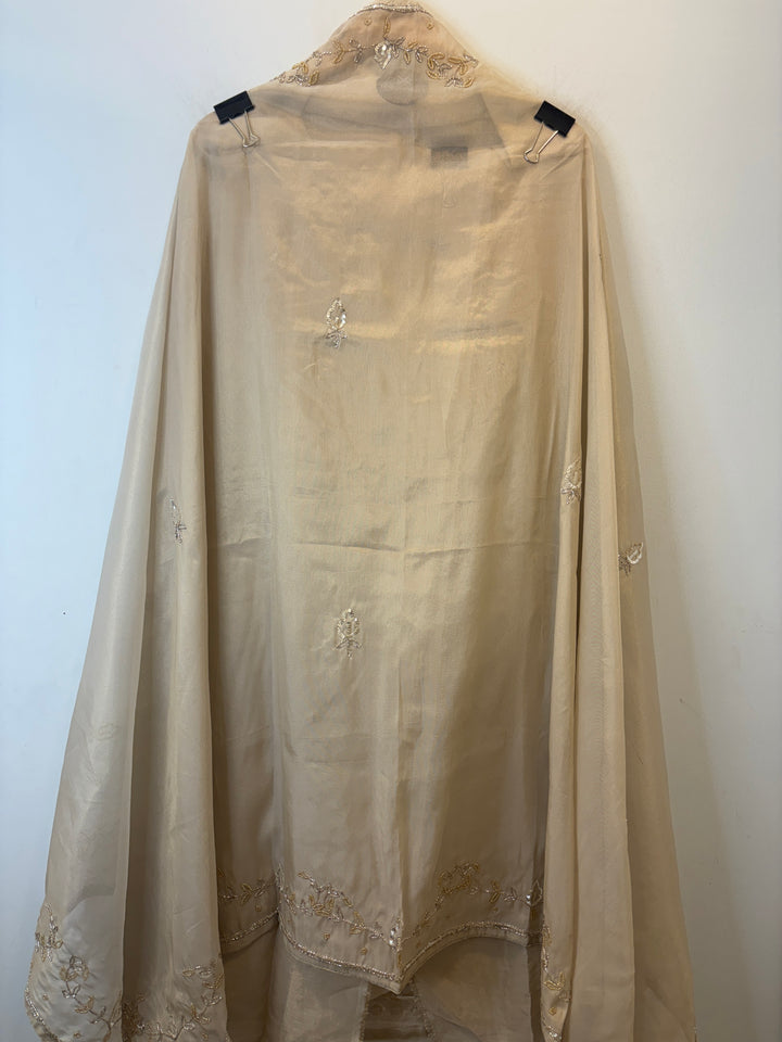 Zarin – Ivory Gold Tissue Suit