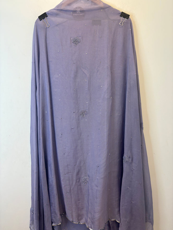 Nureh – Beaded Tissue Suit with Sequin Scalping