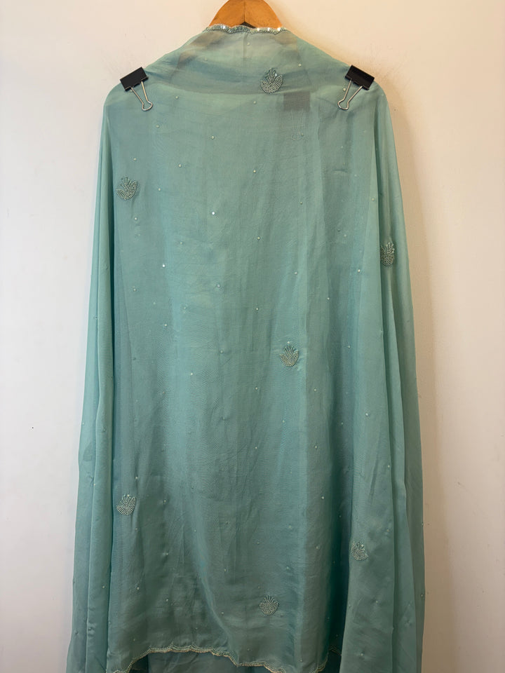 Nureh – Beaded Tissue Suit with Sequin Scalping