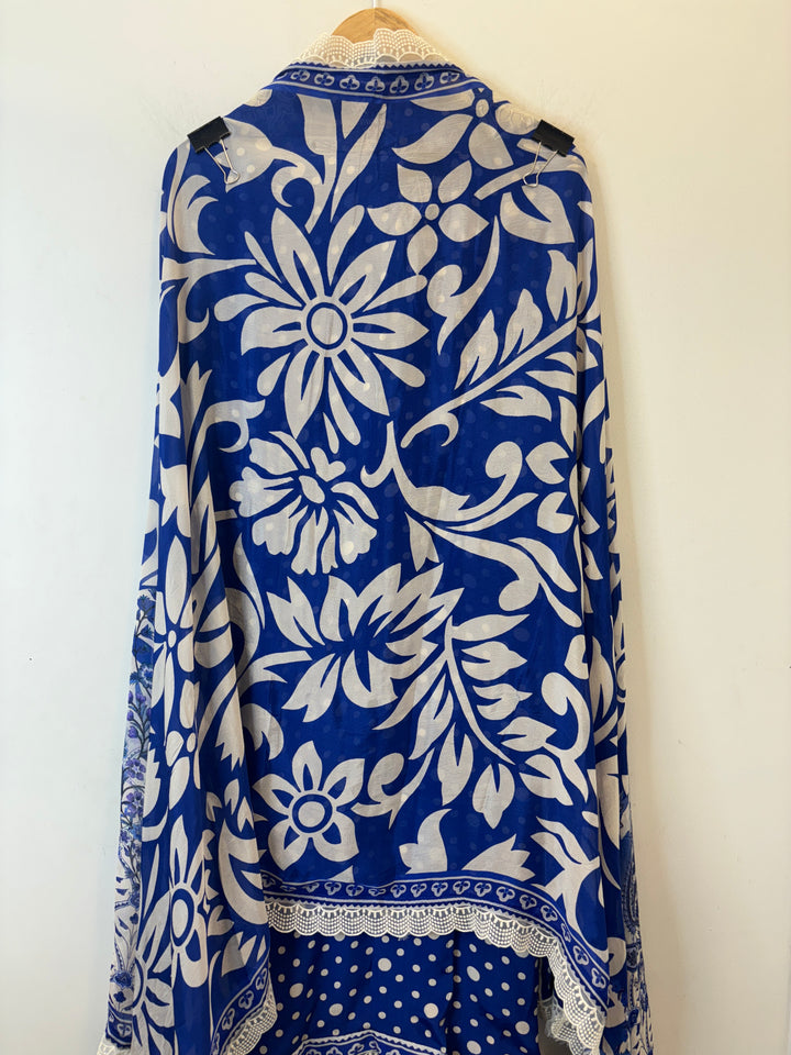 Maiza – Polka Dot Crepe Suit with Printed Dupatta