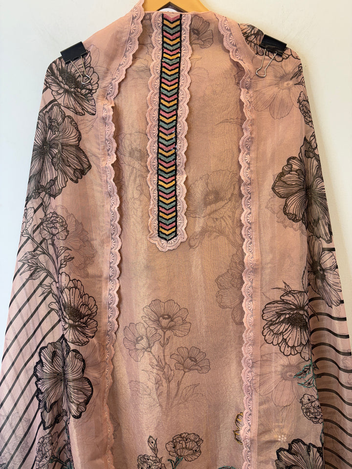 Raniya – Printed Tissue Suit with Embroidery Highlights
